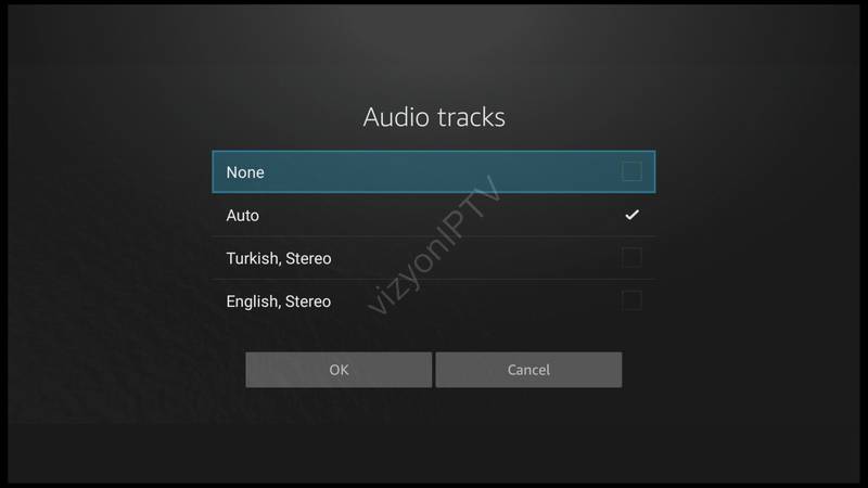 xtream iptv audio track değişim ekranı