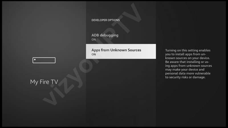 amazon fire tv apps from unknown sources